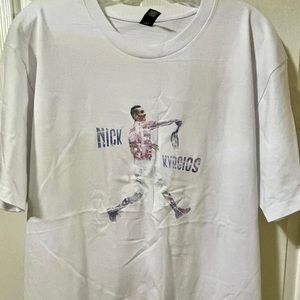 NEW NK NICK KYRGIOS WIMBLEDON TENNIS FINALS US OPEN T-SHIRT LARGE L Limited Ed